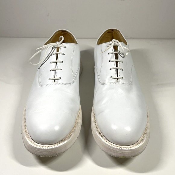 Canada West Military White Plain Toe Oxfords Leather Man's Shoes Size 8.5E - Picture 1 of 8